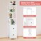 55.9" Tall Bathroom Storage Cabinet Freestanding - Slim Corner Organizer with 2 Drawers & 5 Shelves, Narrow Floor Cabinet for Bathroom, Kitchen, Living Room - White